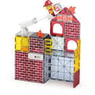 Magna-Tiles - Ensemble de construction magnétique Caserne de pompiers 50 pièces-Sécurité garantie: Toutes les pièces MAGNA-TILES sont conçues pour résister à d’innombrables heures de jeu. Notre grille exclusive empêche la fissuration, tandis que les rivets de fixation maintiennent les aimants en sécurité