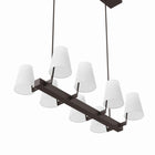 Modway - Enthrall 8-Lumière Lustre - Laiton blanc-Installation professionnelle requise