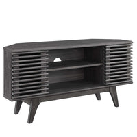 Modway - Render 46 po Meuble TV d’angle, Fusain-Meuble téléviseur d’angle Mid-Century Modern