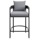 Modway - Tahoe Terrasse extérieure Aluminium pour patio Tabouret de comptoir - 36,5 po - Gris-Assemblée requise