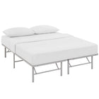 Modway - Horizon Acier inoxydable Cadre de lit queen-lit, Gris-Cadre de lit à plateforme moderne