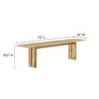 Modway - Amistad 72" Bois Banc - Chêne-Construction en bois massif de manguier