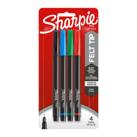 Sharpie - Stylos - 0,8 mm - couleurs variées - paquet de 4-L'encre ne passe pas à travers le papier