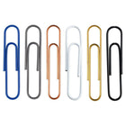 JAM Paper - Trombones jumbo colourés - grands 2 po - assortiment professionnel - 6 paquets de 75-Quantité : 75 pinces de chaque couleur, 450 pinces au total