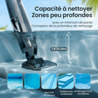Aiper - Aspirateur de piscine portatif Pilot X1 avec système anti-obstruction, aspiration 1 260 gal/h, double filtre, design léger-Conçu pour le confort et la simplicité, le Pilot X1, léger (seulement 3,2 kg), réduit la fatigue et facilite le nettoyage de la piscine. Doté d'une tête d'aspiration flexible et d'une rallonge ergonomique, le Pilot X1 est maniable. Vous n'avez donc pas besoin de soulever l'aspirateur pendant le nettoyage, pour un nettoyage sans tracas