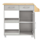 Modway - Culinary Chariot de cuisine avec support à épices, Gris clair naturel-8