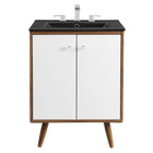 Modway - Transmit 24" Vanette de salle de bain - Blanc Noir-8