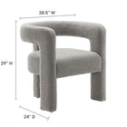 Modway - Kayla Boucle Tapis Fauteuil - Gris clair-Boucle Sellerie