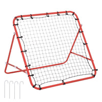 Homcom - Filet De Rebond Pour Entraînement Au Football Cible De Renvoi - Rouge-Tubes en acier de haute qualité avec revêtement en poudre pour une durabilité accrue  