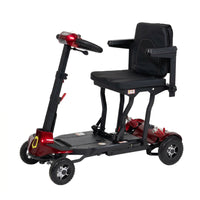 Monarch - Genie Scooter de mobilité pliable léger - rouge-Le design pliable manuel léger facilite le transport et le rangement