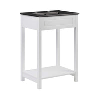 Modway - Altura 24" Vanette de salle de bain - Blanc Noir-Armoire de toilette moderne pour salle de bain