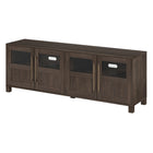 Hudson&Canal - Meuble TV Holbrook pour téléviseurs jusqu'à 75" - Alder Brown-Le dessus a une capacité de poids de 75 lb, les étagères inférieures peuvent supporter 25 lb chacune