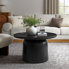 Modway - Holloway Rond de 30 po Bois Table basse - Noir-Conception de tambour circulaire lisse