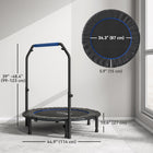 Soozier - Trampoline De Rebond 45 po Pour Adulte Avec Poignée Réglable - Bleu-Guidon en mousse et embouts de pieds en caoutchouc, assurant sécurité et confort pendant l’exercice  