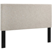 Modway - Taylor Tissu de lin rembourré Tête de lit King et King de Californie, Beige-Élégante tête de lit rembourrée