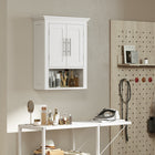 kleankin - Armoire murale de salle de bain avec étagère - blanc-Assemblage requis