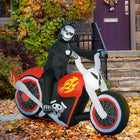 HOMCOM - Décorations gonflables éclairées d'extérieur de 6 pieds de long pour Halloween - Faucheuse - multicoloure-Se gonfle automatiquement en quelques minutes lorsqu'il est branché sur n'importe quelle prise électrique standard 