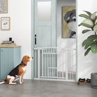 PawHut - Porte pour chien 30"-41" L avec petite porte et kit d'extension - 30" H-Options de fixation par pression ou par perçage
