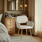 Homy Casa - Ensemble de 2 chaises pour visiteurs de bureau - Tissu beige-Dimensions de l'article : 56 cm L x 53 cm P x 76,5 cm H, capacité de 250 lb.