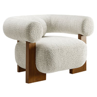 Modway - Jace Boucle Chaise d’accent - Pearl-Tissu Boucle texturé