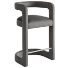 Modway - Winslow Performance Velvet Tabouret de comptoir - Storm Gray-Conception du dos du canon