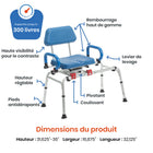 Journey - Banc de transfert pivotant SoftSecure avec Microban-Le siège ergonomique rembourré SoftSecure est antidérapant, résistant à l’eau et facile à nettoyer