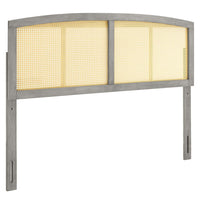 Modway - Halcyon Canne Tête de lit Queen, Gris-Tête de lit en bois reine