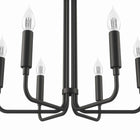 Modway - Rekindle 6-Lumière Lustre - Noir-ETL répertorié pour les emplacements humides
