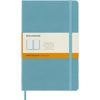 Moleskine - Carnet classique, grand format, ligné, bleu corail, couverture rigide (5 x 8,25)-Carnet Classic couverture rigide colorée 