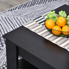 HOMCOM - Table basse moderne à 2 niveaux avec étagère - noir-Couleur : noir