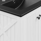 Modway - Steam 24" Vanette de salle de bain - Blanc Noir-Portes à fermeture douce