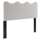 Modway - Current Performance Velvet Lit de plateforme King, Gris clair-Capacité de poids du cadre de lit : 800 lb