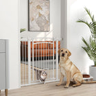 PawHut - Porte pour Chien à Traverser avec Petite Porte - 30"-41" L x 38" H-Installation facile avec options de fixation par pression et par matériel