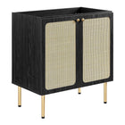 Modway - Chaucer 30" Vanette de salle de bain - Noir Blanc-Bassin en céramique