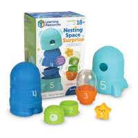 Learning Resources - Fusée gigogne-Français:amusant cosmique de motricité fine : les enfants développent une coordination essentielle et d'autres compétences de motricité fine en explorant l'ensemble d'espaces à empiler et à emboîter de ce jouet convivial pour tout-petits !