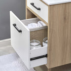 Modway - Maverick 24" Vanette de salle de bain - Chêne blanc-Trous de robinet centraux 8"