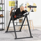 Soozier - Table D’Inversion Pliable Avec Ceinture De Sécurité - Réglable À 20°/40°/60° - Rouge-Équipé d'une ceinture de sécurité et d'un coussin lombaire gonflable pour plus de sécurité  