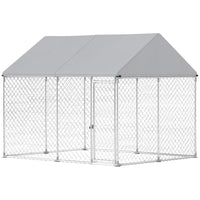PawHut - Chenil pour chien d’extérieur avec toit imperméable - 9,2 pi x 7,5 pi x 7,2 pi-Espace spacieux de 69 pi² (6,4 m²) pour que les chiens puissent jouer et se détendre 

