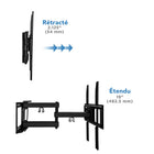 Mount-It! – Support mural inclinable et pivotant pour téléviseur ACL/DEL/plasma de 32 po à 55 po (MI-3990)-Pivot sur 60º à gauche et à droite, inclinaison sur 15º vers le haut et vers le bas