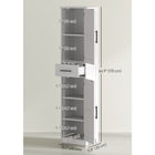 HOMCOM - Armoire de rangement haute et étroite pour salle de bain 67 po - blanc-Le design haut et étroit permet de gagner de la place dans votre salle de bain 