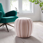 Modway - Celebrate Chenal Touffé Performance Velvet Ottoman - Rose-Rembourrage en mousse dense