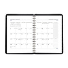 Mead - Cahier de rendez-vous mensuel Contempo 2027 - 8 3/4 po H x 6 7/8 po l - noir - bilingue-Un mois sur deux pages, blocs quotidiens non lignes plus un espace pour les priorites et les notes