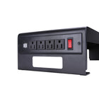 Rocelco - Support de bureau d'angle réglable assis/debout de 46 po avec support pour double écran - Teck-DMS peut contenir 2 moniteurs de taille standard ou 1 grand moniteur