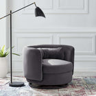 Modway - Relish Performance Velvet Chaise pivotante - Gris noir-Revêtement en velours de performance