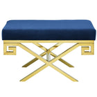 Modway - Rove Velours Performance Velvet Banc - Marine d’or-Coussinets de pied non marqués