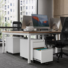Ceha - Piètement mobile, série MDG, tiroirs boîte-classeur, blanc signalisation-Gain de place : Empreinte compacte s'intégrant parfaitement sous les bureaux ou dans les espaces de travail.