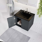 Modway - Vitality 24" Vanette de salle de bain - Gris Noir-Conception murale