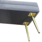HOMCOM - Banc de rangement rembourré pour bout de lit - gris foncé-Patins antidérapants pour protéger votre sol des rayures 