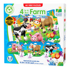 University Games - The Learning Journey My First Puzzle: 4-in-a-box: Farm - Puzzle De Reconnaissance Des Animaux De La Ferme Pour Enfants - Puzzle Intéractif Sur La Ferme Pour Tout-Petits-Développe les compétences tactiles, motrices, de réflexion et d’apprentissage