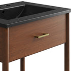 Modway - Zaire 24" Vanette de salle de bain - Noir noyer-Assemblée requise